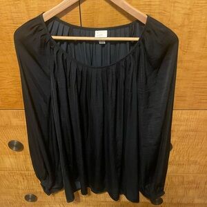a new day Black Pleated Blouse